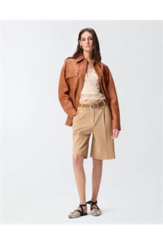 Bermuda da donna di colore beige Pinko | BRYANAD41