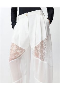 Pantaloni da donna di colore bianco Pinko | NACYZ05