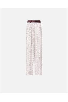 Pantaloni da donna Multicolor Bianco-Bordeaux-Azzurro Pinko | RUTHBBA