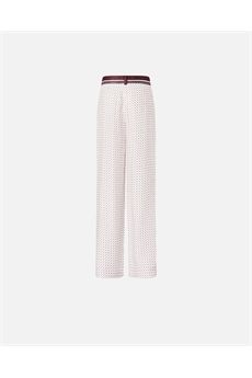 Pantaloni da donna Multicolor Bianco-Bordeaux-Azzurro Pinko | RUTHBBA