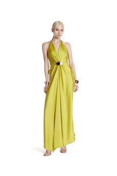 Abito da donna di colore verde acido Simona Corsellini | P26CEAB11201V0780