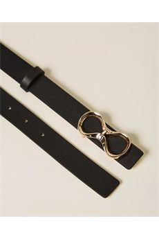 Cintura da donna dicolore Bicolor Nero / Beige Parchment Twinset Accessori | 261TA444010180