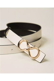 Cintura da donna dicolore Bicolor Nero / Beige Parchment Twinset Accessori | 261TA444010180
