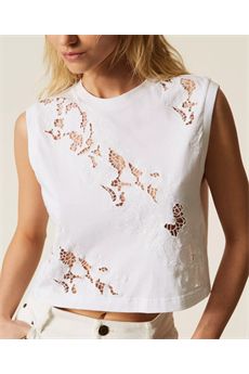 T-shirt da donna di colore bianco Twinset | 261TT205000001