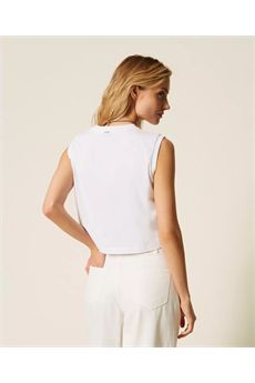 T-shirt da donna di colore bianco Twinset | 261TT205000001