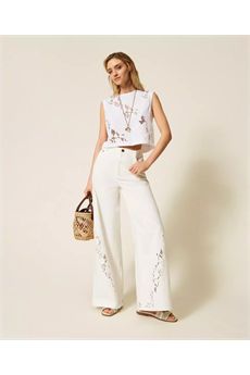 T-shirt da donna di colore bianco Twinset | 261TT205000001