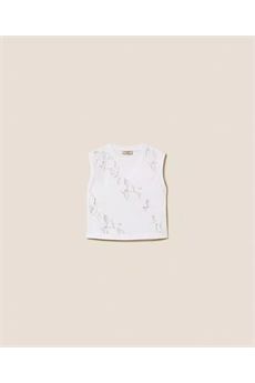 T-shirt da donna di colore bianco Twinset | 261TT205000001