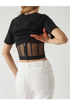 T-shirt da donna di colore nero Twinset | 261TP202000006