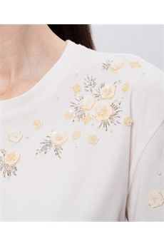 T-shirt da donna di colore perla Twinset | 261TP202C00059