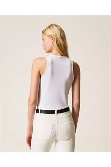 Canotta da donna di colore bianco Twinset | 261TP209000001