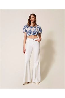 Blusa da donna con Stampa Rombi Floreali Blu / Azzurro Topazio Twinset | 261TP213D13405