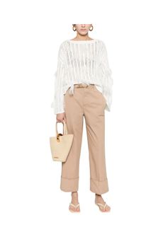 Pantaloni da donna di colore beige Twinset | 261TP215012145