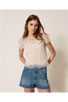 Blusa da donna di colore bianco neve Twinset | 261TP258100282