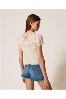 Blusa da donna di colore bianco neve Twinset | 261TP258100282