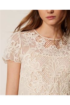 Blusa da donna di colore bianco neve Twinset | 261TP258100282