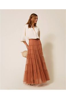 Gonna da donna di colore Marrone Mocha Mousse Twinset | 261TP277313168