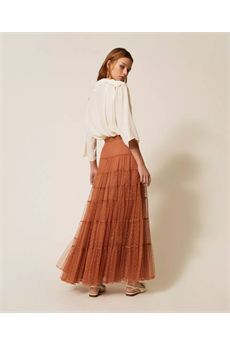 Gonna da donna di colore Marrone Mocha Mousse Twinset | 261TP277313168