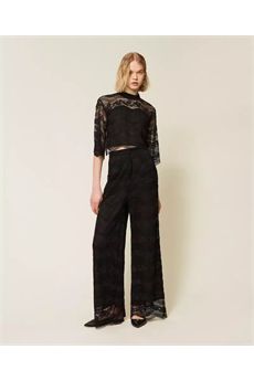 Pantaloni da donna di colore nero Twinset | 261TP290100006