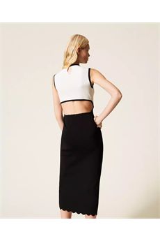 Abito da donna di colore bianco e nero Twinset | 261TP337212063