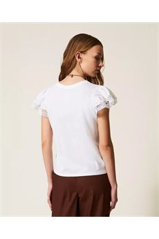 T-shirt da donna di colore bianco Twinset | 261TT206400001