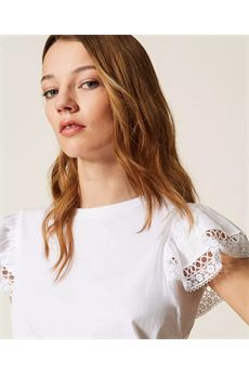 T-shirt da donna di colore bianco Twinset | 261TT206400001
