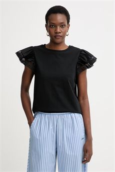 T-shirt da donna di colore nero Twinset | 261TT206400006