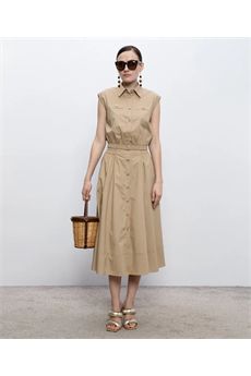 Gonna da donna di colore beige Twinset | 261TT223512145