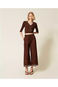 Pantaloni da donna di colore Coffee Liqueur Twinset | 261TT225212110