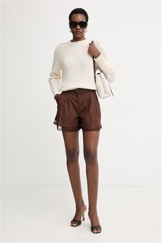 Shorts da donna di colore marrone Twinset | 261TT225312110