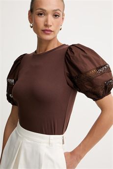 T-shirt da donna di colore marrone Twinset | 261TT226012110