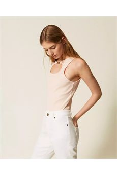 Top da donna di colore pearl rose Twinset | 261TT228013144