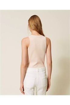 Top da donna di colore pearl rose Twinset | 261TT228013144