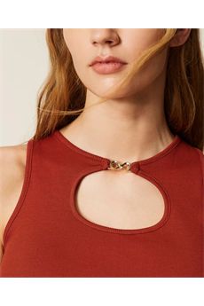 Top da donna di colore Brown Henna Twinset | 261TT228013332