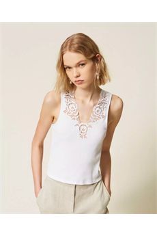 Top da donna di colore bianco Twinset | 261TT236000001