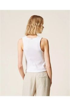 Top da donna di colore bianco Twinset | 261TT236000001