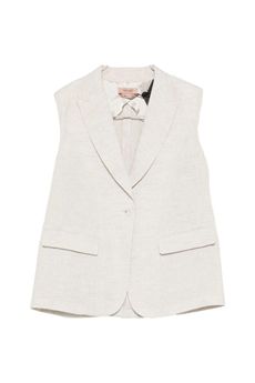 Gilet da donna di colore Natural Bright Linen Twinset | 261TT252213499