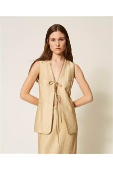 Gilet da donna di colore Golden Beige Twinset | 261TT253213506