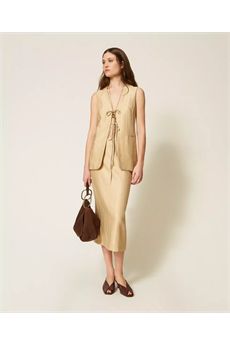Gilet da donna di colore Golden Beige Twinset | 261TT253213506