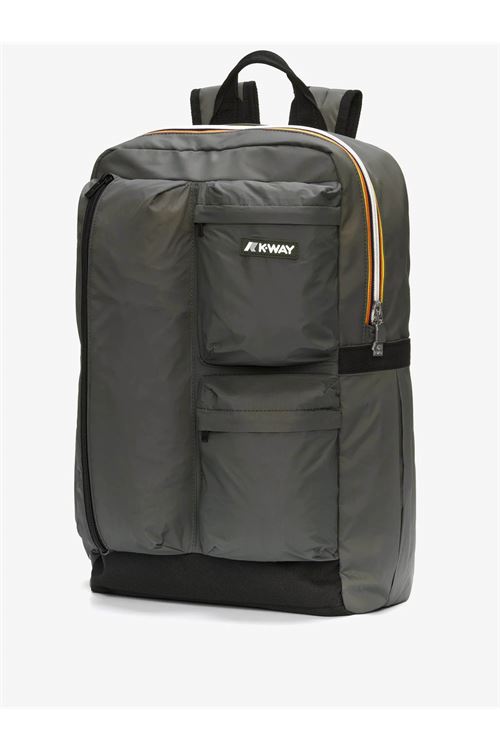 Zaino Città Unisex Verde Scuro con Tasche Utility K-WAY | Zaino | AMBERTWMR