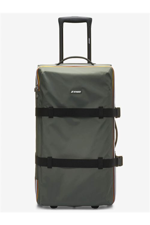 Borsa da Viaggio Trolley Unisex Nera Verde con Base Rinforzata K-WAY | Trolley | BLOSSAC MY02