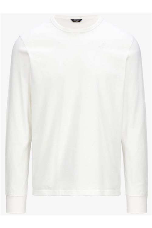 T-Shirt a Maniche Lunghe Slim Fit Uomo Cotone burro per Clima Caldo K-WAY | T-shirt | ELMER JS PEACHX42