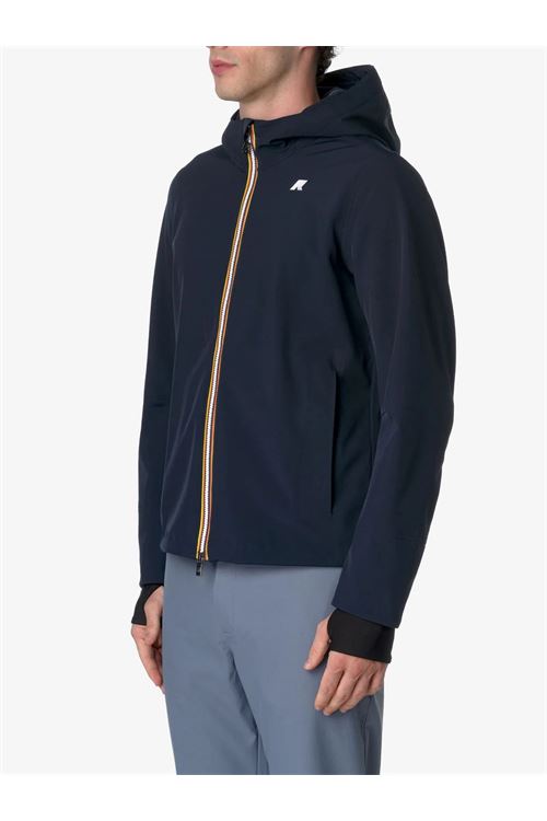 Giacca Corto Uomo Urban Blu con Tre Strati di Resistenza all'Acqua K-WAY | Giubbotto | JACKO BONDEDA2B