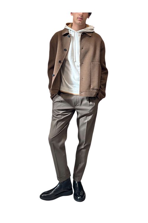 Giacca lana marrone LOW BRAND | Giacca | 66838M041