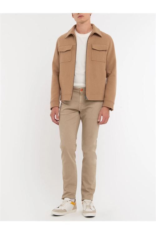 giubbino panno misto lana beige MANUEL RITZ | Giubbotto | H8410C-25373824