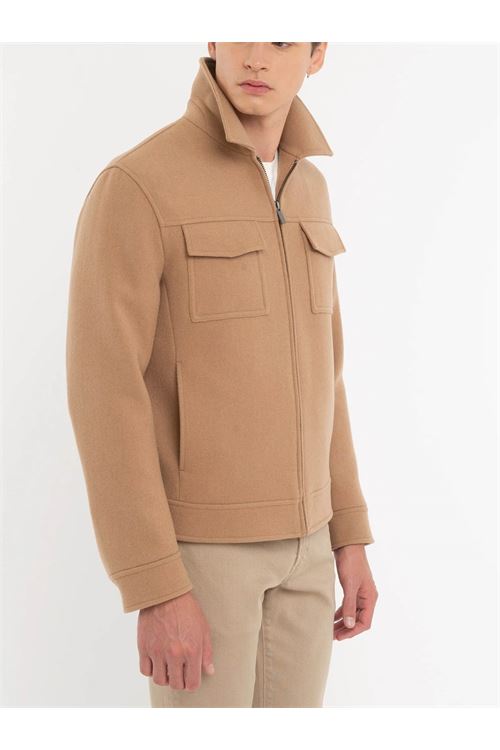 giubbino panno misto lana beige MANUEL RITZ | Giubbotto | H8410C-25373824