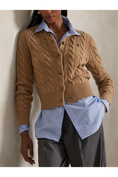 CARDIGAN RALPH LAUREN | Cardigan | 211972100400CAMEL MELANGE