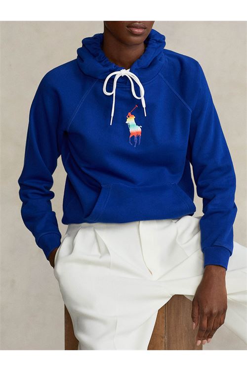 POLO Ralph Lauren Fall Winter 19/20 blue logo sweatshirt in electric blue -  323744118009