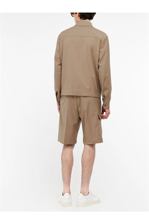 giubbino in fresco di lana stretch beige MANUEL RITZ | Giubbotto | H8501-26000024