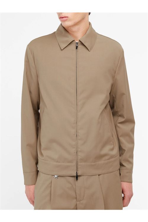 giubbino in fresco di lana stretch beige MANUEL RITZ | Giubbotto | H8501-26000024
