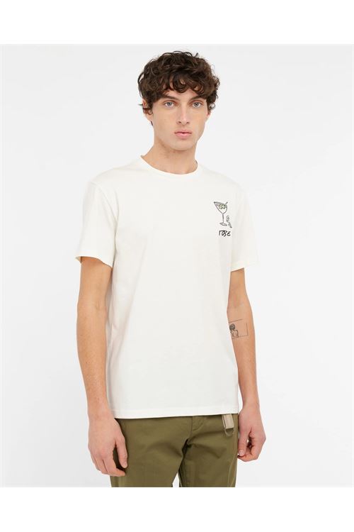 t-shirt ``cocktail`` in jersey di cotone bianco MANUEL RITZ | T-shirt | M573-26326402